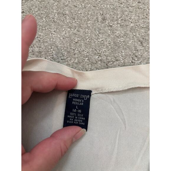 Lands End Women's Silk Base Layer Size L - Picture 2 of 5
